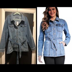 NWT Maurices Belted Denim Jacket size 1 Plus